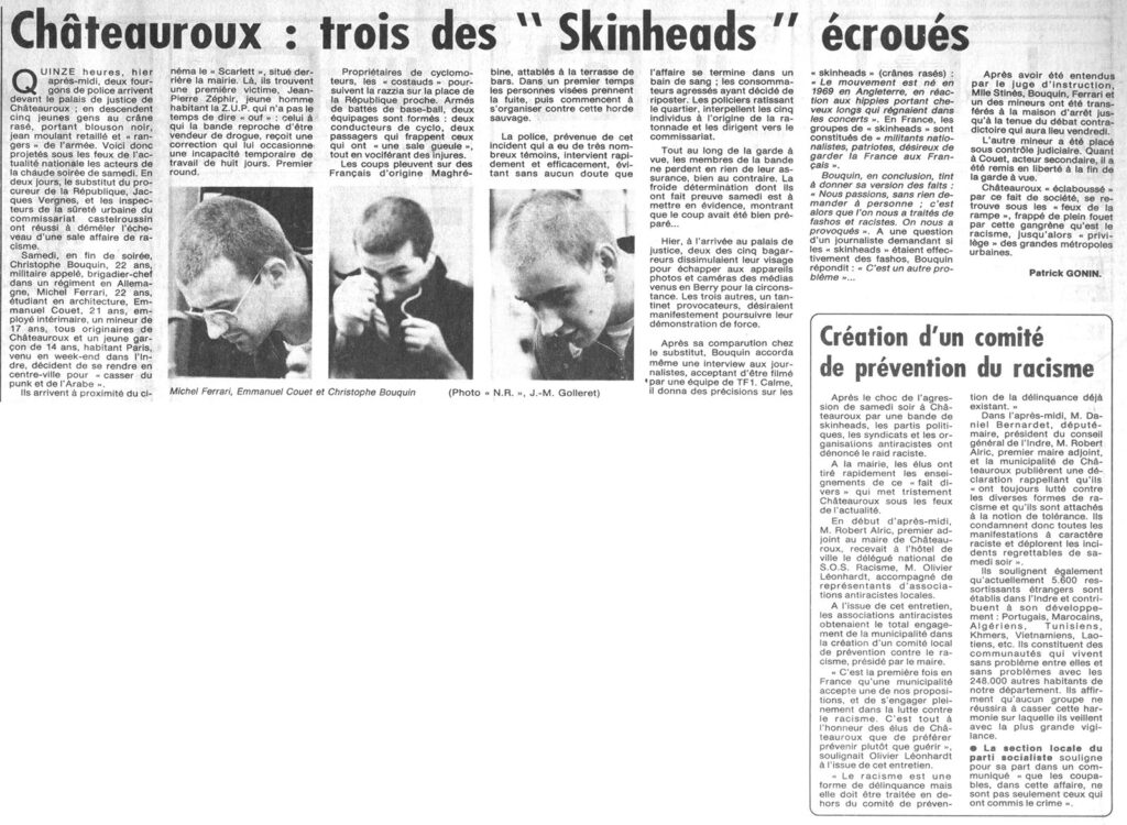 1987.08.18-NRCO.EADPREa-1024x750 Agressions racistes survenue à Châteauroux (15/08/87)