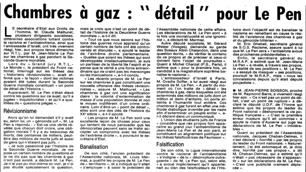 1987.09.15-NRCO.CADPRE-1024x577 Chambres à gaz : "détail" pour Le Pen
