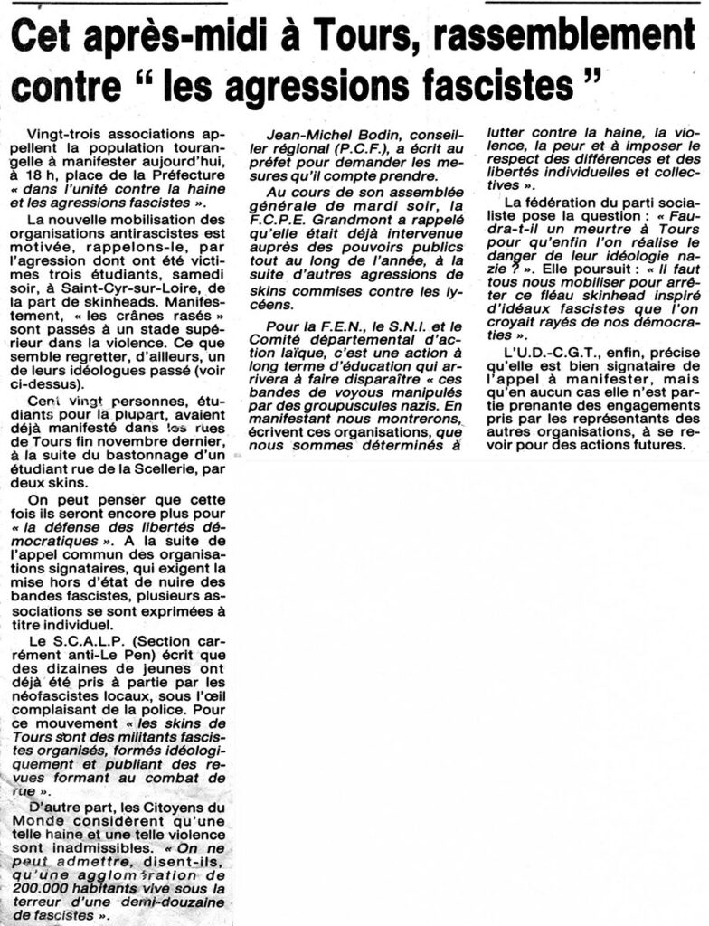 1989.09.07-NRCO-Eric-SionneauPR344b-784x1024 Rassemblement contre "les agressions fascistes" (07/09/89)