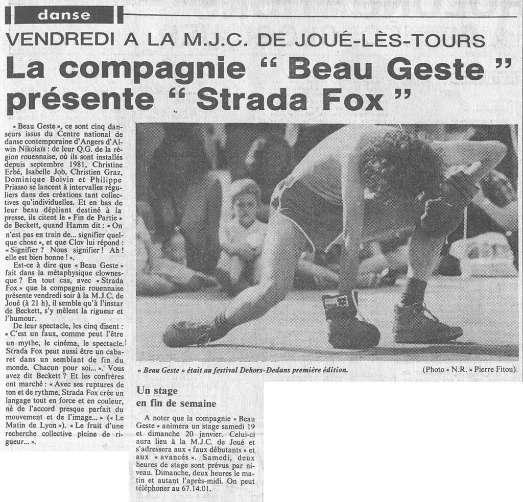 1985.01.16-NRCO.6ADPREa-1024x983 Compagnie Beau Geste "Strada Fox" (18/01/85)