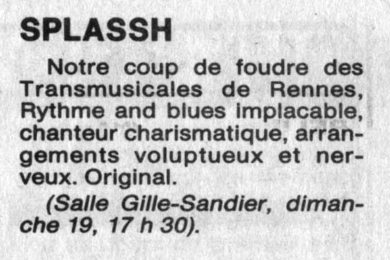 1987.04.15-NRCO.HADPREf "Printemps de Bourges" Splashh (19/04/87)