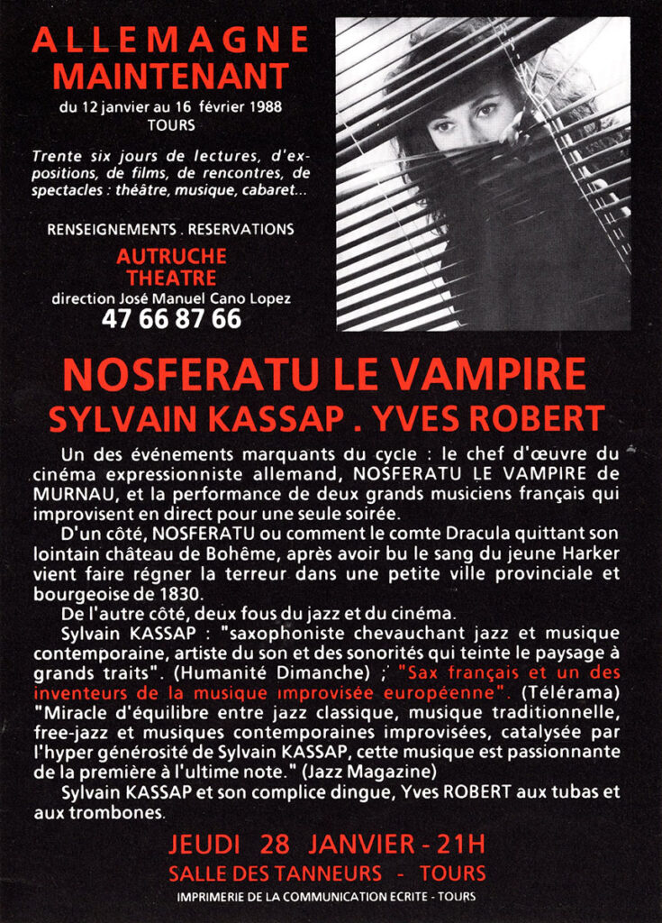 1988.01.12-Autruche-Theatre-EuthanasieFL-735x1024 "Nosferatu le Vampire" (28/01/88)