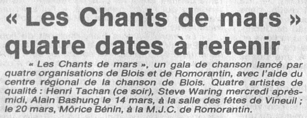 1985.03.01-NRCO.BADPREa-1024x394 "Les Chants de Mars" Steve Waring (06/03/85)
