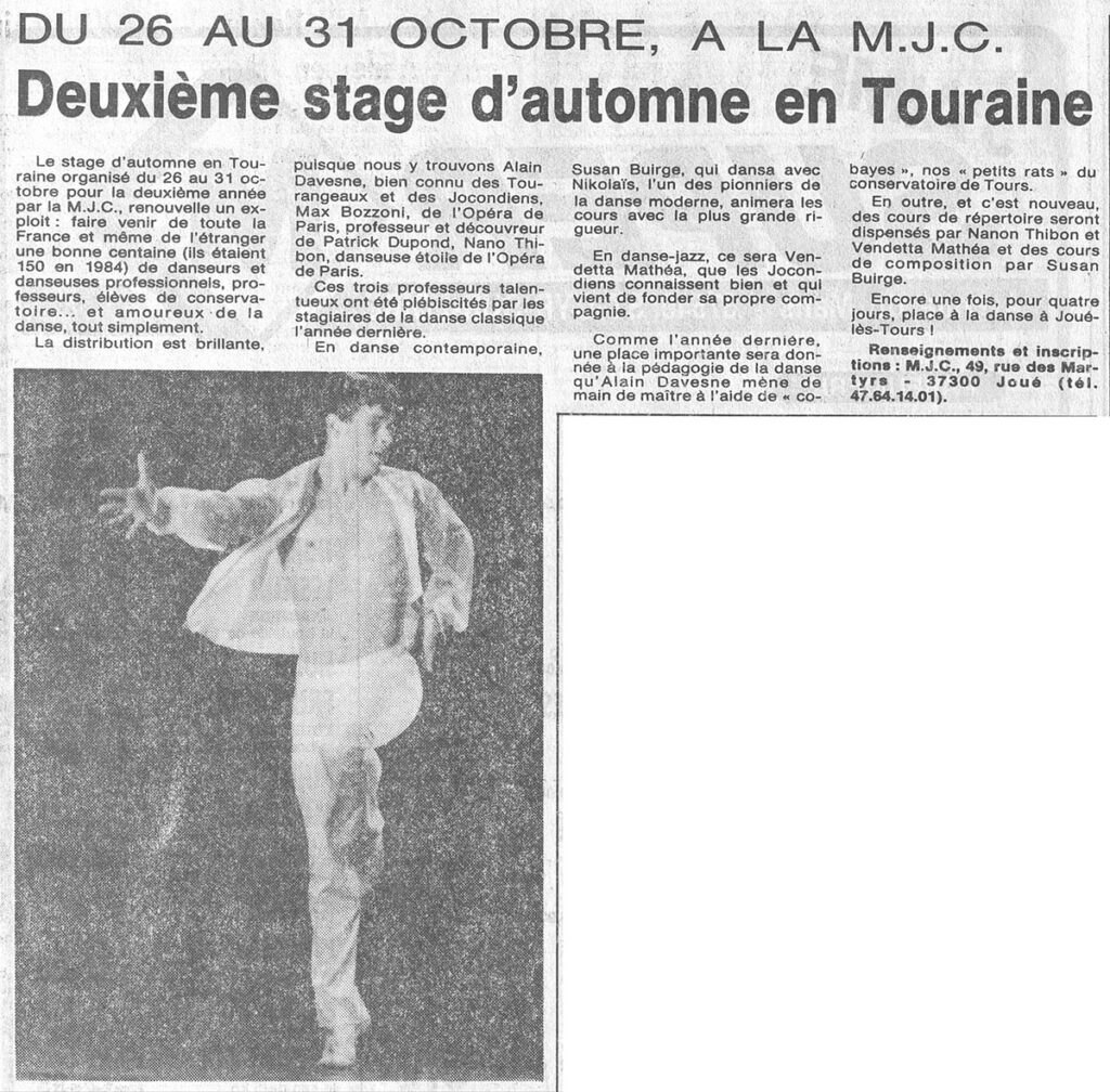 1985.10.24-NRCO.10ADPRE-1024x1008 "Stage d’automne en Touraine" (26 au 31/10/85)
