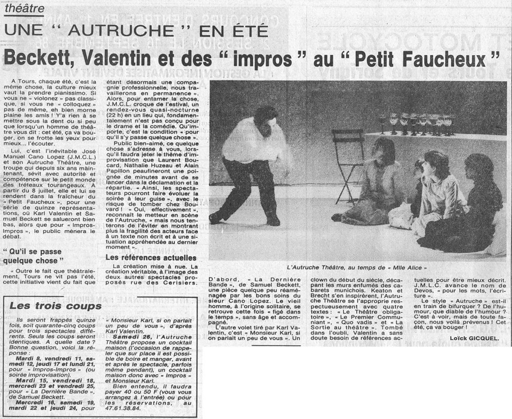 1986.07.05-NRCO.4ADPREa-1024x839 Autruche Théâtre (08 au 26/07/86)