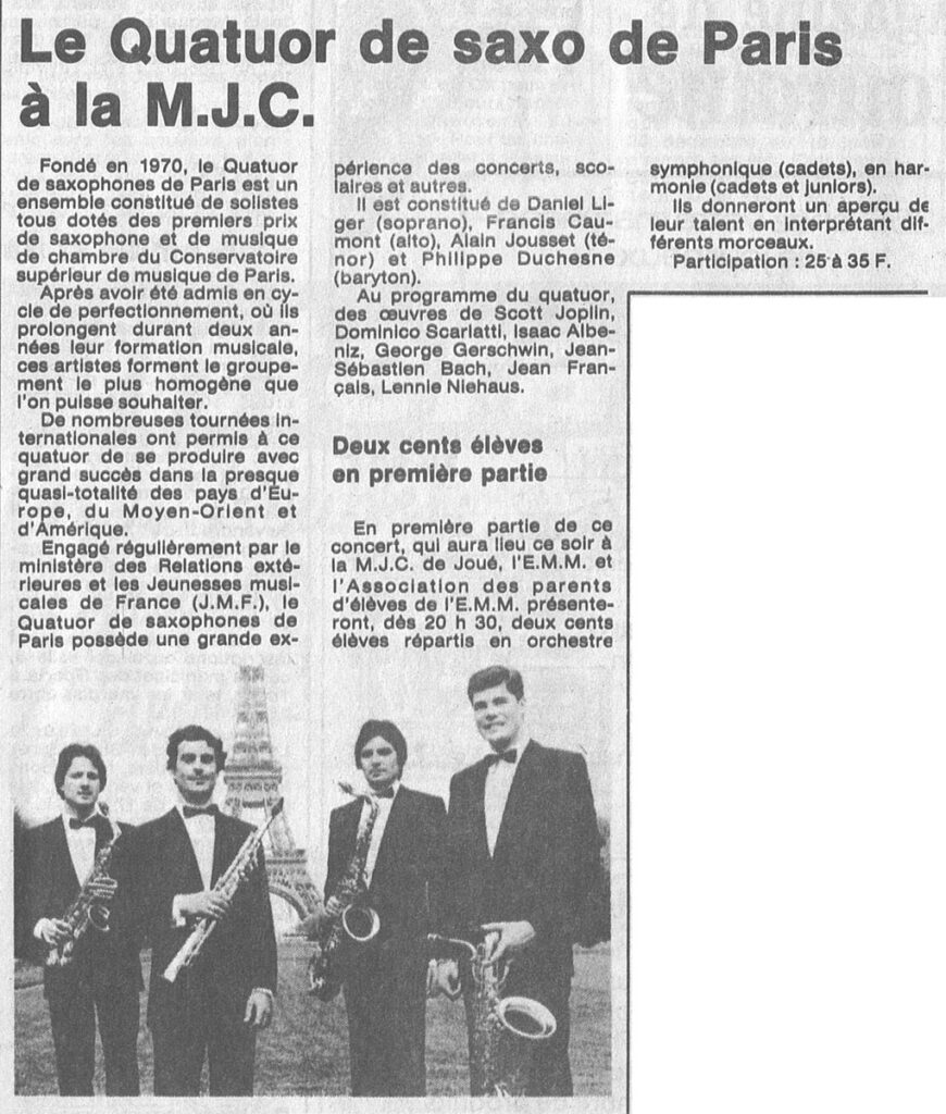 1986.12.19-NRCO.12ADPREa-870x1024 Quatuor de saxophones de Paris (19/12/86)