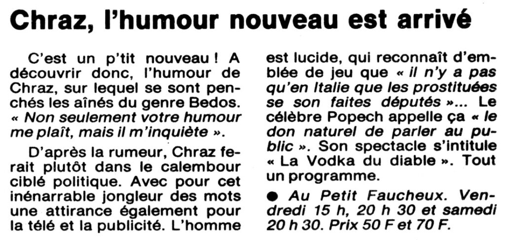 1989.02.21-NRCO.3ADPREd-1024x487 Chraz "La Vodka du diable" (24 et 25/02/89)