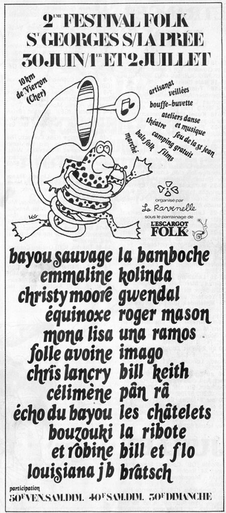 1978.07-Escargot-Folk-n55-MureauPRE18b-452x1024 "2e festival folk de Saint-Georges-sur-la-Prée" (30/06 au 02/07/78)