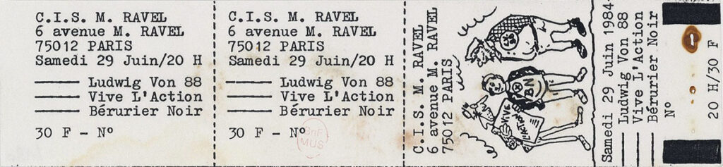 1984.06.29-annule-Francois_GuillemotTI02-1024x237 Ludwig Von 88, Vive l'Action, Bérurier Noir (29/06/85) Annulé