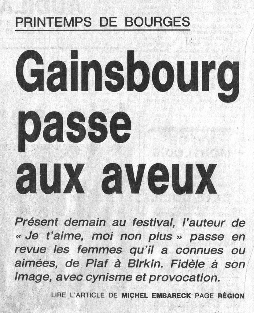 1988.04.02-NRCO.1ADPREb-831x1024 "Printemps de Bourges" Elli Medeiros, Serge Gainsbourg (03/04/88)
