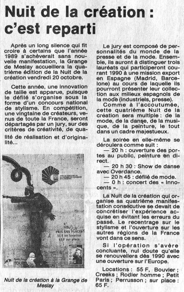 1989.10.19-NRCO.5ADPREa-645x1024 "Nuit de la création" Innocents, Overdance (20/10/89)