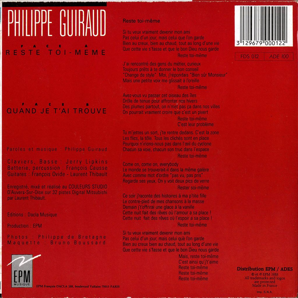 1988-Philippe-Guiraud-EP-Reste-Bruno-Boussard-Bruno-BoussardDI02-1023x1024 Philippe Guiraud "Reste toi-même"