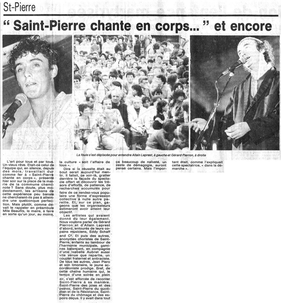1988.06.25-NRCO.10ADPRE-948x1024 "Saint-Pierre qui chante en corps" (24/06/88)