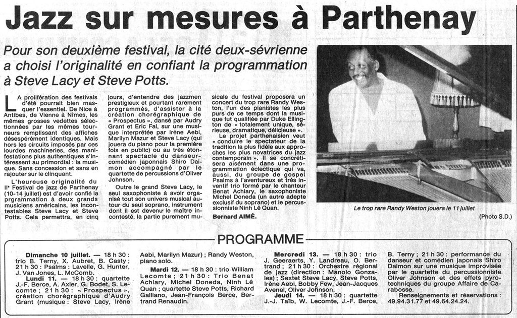 1988.07.06-NRCO.IADPREb-1024x631 "Festival de jazz de Parthenay" (10 au 14/07/1988)